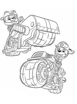 Kids n fun 10 coloring pages of Paw Patrol Moto Pups